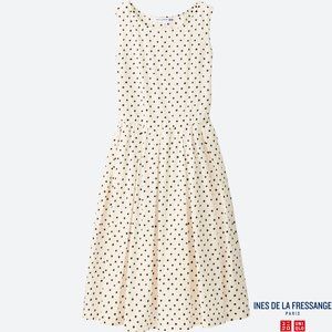 Uniqlo x Ines de la Fressange Polka Dot Lawn Dress